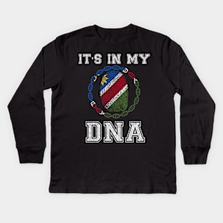 Namibia  It's In My DNA - Gift for Namibian From Namibia Kids Long Sleeve T-Shirt